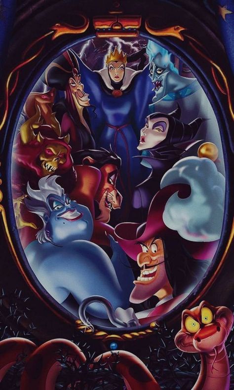 Evil Disney, Animation Disney, Images Disney, Dark Disney, Disney Villains Art, Walt Disney Animation, Pinturas Disney, Disney Tattoos, Disney Memes