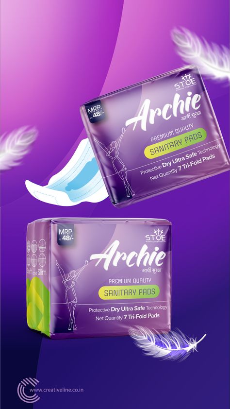 #sanitarypads #packagingdesign #packaging #graphicdesign #branding #creativeline #designagency #india #purple #women Sanitary Pads Packaging Design, Sanitary Napkin Packaging Design, Pads Packaging Design, Sanitary Pads Packaging, Feminine Product Storage, Sanitary Pads Brands, Pads Packaging, Everyday Bag Essentials, Period Kit