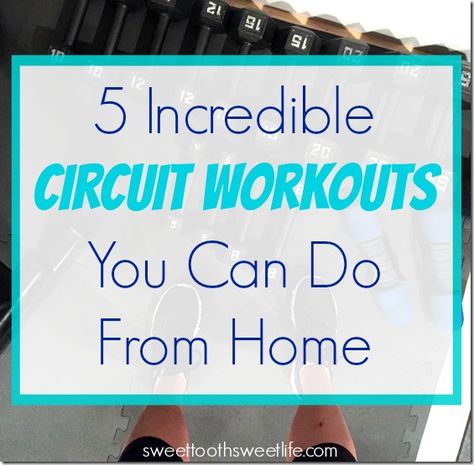 I've got 5 incredible at home circuit workouts to share with you today! Just grab some dumbbells and you're ready to GO get it done! Circuit Workout At Home, Workout Circuit At Home, Weights Workout For Women, Circuit Workouts, Swimming Benefits, Advanced Workout, Cardio Workout At Home, Daily Exercise Routines, Popular Workouts