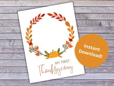 Baby First Thanksgiving Crafts, First Thanksgiving Crafts, Baby Keepsake Crafts, Baby First Thanksgiving, Babys First Thanksgiving, My First Thanksgiving, Thanksgiving Turkey Craft, Fall Activity, Keepsake Crafts