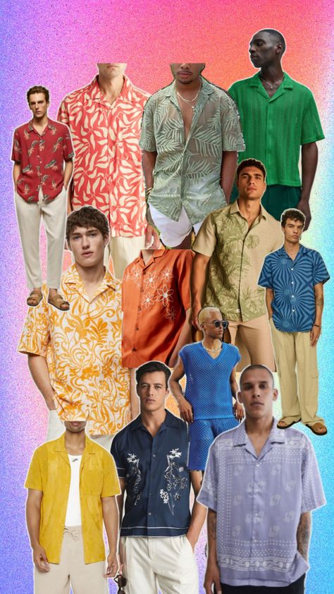 Island Tropical Casual Party Outfit for Men Tropical Party Outfit, Party Outfit For Men, Pool Party Outfits, Luau Theme Party, Tropical Outfit, Casual Party Outfit, Island Outfit, Welcome Party, Luau Theme