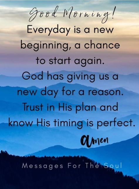 every day is a new beginning God's Healing, New Beginning Quotes, Healing Words, A New Beginning, Faith Prayer, New Beginning, Faith Inspiration, Grateful Heart, Verse Of The Day