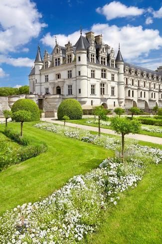 size: 12x8in Photo: Chenonceau Castle, Chenonceaux, Loire Valley, France : Fairytale Castle Aesthetic, Pretty Castles, Chenonceau Castle, Haunted House Inspiration, Yard Fountain, Castle Floor Plan, Witch School, Loire Valley France, Antique Architecture