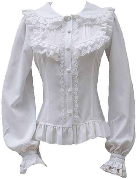 Medieval Shirt, Feminine Blouses, Ruffles Fashion, Ruffle Shirt, Sweet Lolita, Puff Sleeve Blouse, Lace Ruffle, Feminine Look, Lolita Dress