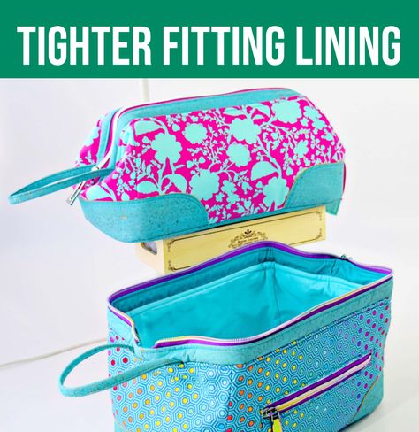 VIDEO: How to Sew Your Bag Lining at a Larger Seam Allowance for a Tighter Fitting Lining - Sew Sweetness Byannie Bags, Sew Sweetness, Stadium Bag, Pouch Sewing, Seam Allowance, Bag Patterns To Sew, Fabric Bags, Knitting Crochet, Sewing Bag