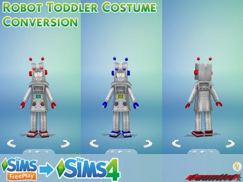 Sims Freeplay to Sims4 Robot Toddler Conversion by Gauntlet101010 on DeviantArt Toddler Robot Costume, Mannequin Face, Robot Costume, Zombie Christmas, Sims 4 Toddler Clothes, The Sims Freeplay, Robot Costumes, Sims Games, Sims 4 Toddler