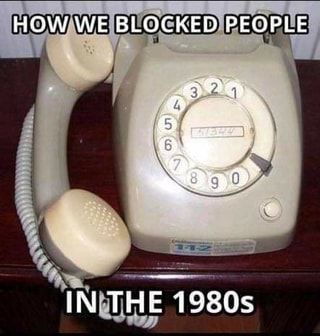 HOW WE BLOCKED PEOPLE IN THE 1980s – popular America’s best pics and videos on the site https://americasbestpics.com 90s Memes, Block People, Friday Meme, My Hood, Kodak Moment, Clean Humor, Desk Phone, Video App, The Good Old Days