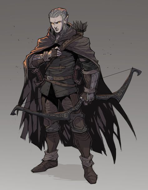 ArtStation - Fantasy Characters Design , Bekarys Zhabagin Ranger Rpg, Ranger Dnd, Elf Ranger, Dnd Elves, Male Elf, Elf Warrior, Male Character, Concept Art Character, Dungeons And Dragons Characters