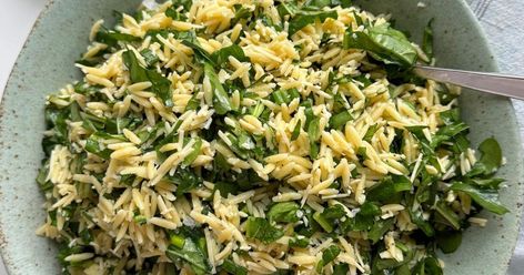 Pasta With Arugula, Salt And Stone, Lemon Orzo Salad, Arugula Pasta, Lemon Orzo, How To Cook Orzo, Orzo Salad, How To Cook Asparagus, Family Calendar