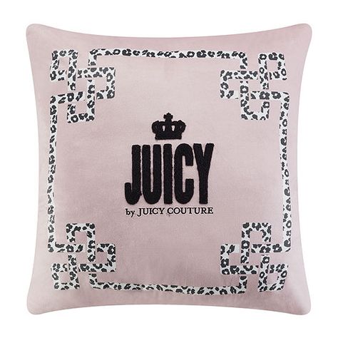 Juicy By Juicy Couture Clara Square Throw Pillow, Color: Blush - JCPenney Bath Stuff, Pillow Pink, 2000s Aesthetic, Color Blush, Body Pillow, Dream Bedroom, Bed Room, Square Throw Pillow, Juicy Couture