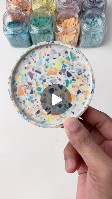 Jesmonite Diy, Jesmonite Ideas, Diy Terrazzo, Art Satisfying, Asmr Video, Marbling, Pastel Colors, Art Home Decor, Philippines