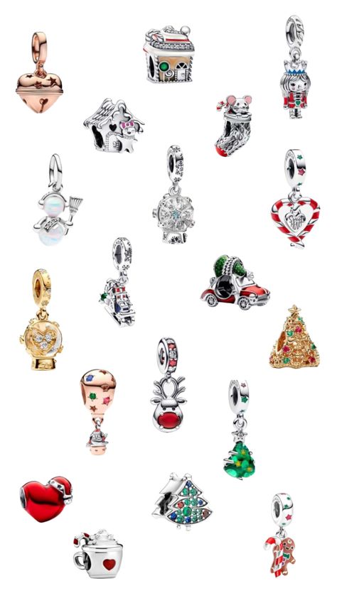 Pandora Christmas charms 2023 🎄🤍 Pandora Christmas Charms, Pandora Christmas, Pandora Bracelet Charms Ideas, Pandora Bracelet Charms, Christmas Charms, Pandora Bracelets, Pandora Bracelet, Create Collage, Pandora Jewelry