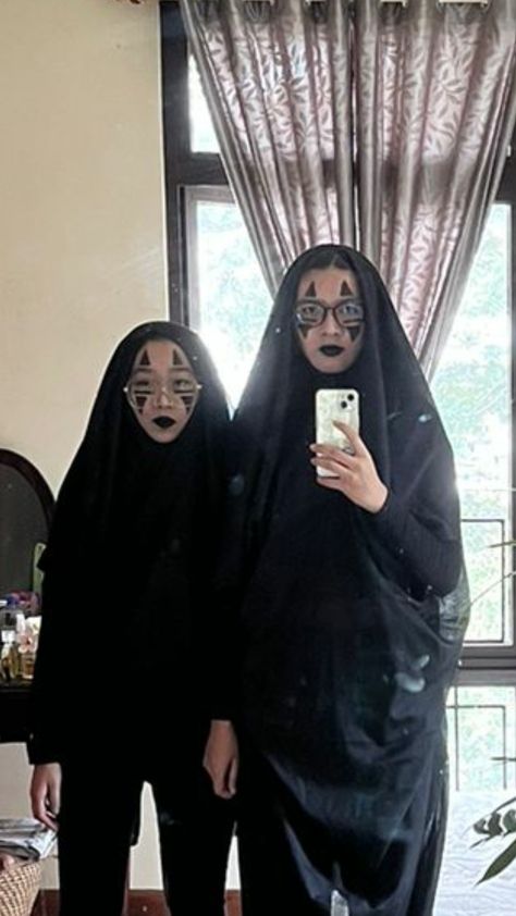 No Costume Costume, No Face Halloween Costume, No Face Cosplay, No Face Costume, No Face, Makeup Inspo, Halloween Outfits, Halloween Makeup, Nun Dress