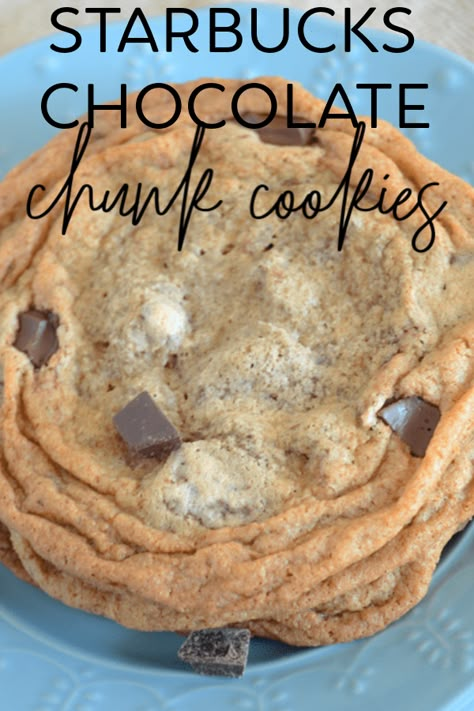 Starbucks Cookie Recipe Copycat, Starbucks Chocolate Chip Cookies Recipe, Copycat Starbucks Chocolate Chip Cookies, Starbucks Cookies Recipe, Starbucks Cookie Recipe, Starbucks Bakery Recipes, Starbucks Chocolate Chip Cookie Recipe, Starbucks Recipes Food, Starbucks Chocolate Chip Cookies