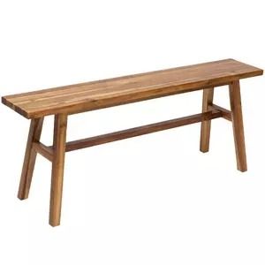 Hobby Lobby Simple Wood Bench, Simple Wooden Bench, Narrow Bench, Rustic Wood Bench, Support Beams, Rustic Bench, Small Bench, Home Entrance Decor, Caramel Brown