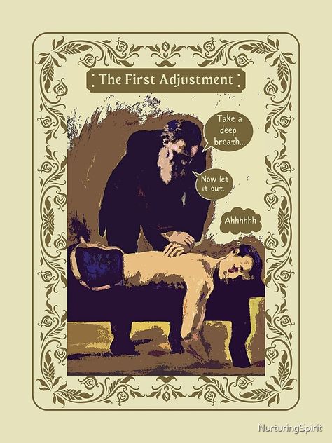 Print of D.D. Palmer (discoverer of Chiropractic) adjusting a patient Chiropractor Art, Patient Humor, Office Waiting Rooms, Chiropractic Adjustment, Cabinet Medical, Doctor's Office, Let It Out, Samos, Waiting Rooms