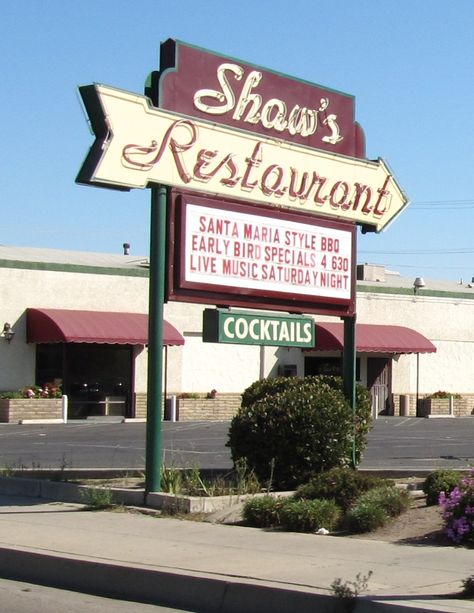 Shaw's Famous Steak House, Santa Maria Santa Maria California, Southern California Style, Cali Life, Steak House, Restaurant Guide, Our Town, California Photography, California Dreamin', California Dreaming