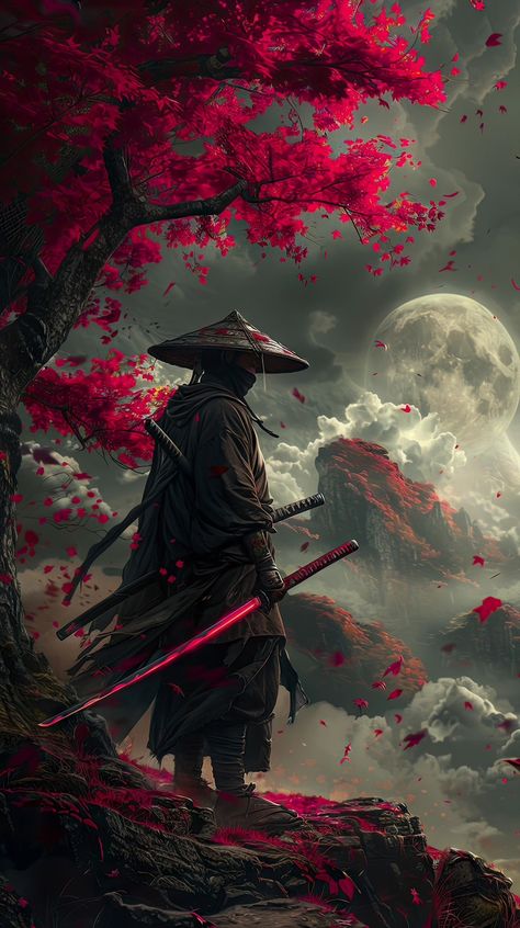 Guerriero Samurai, Samurai Illustration, Ninja Wallpaper, Japanese Art Samurai, Egiptul Antic, ポップアート ポスター, Samurai Wallpaper, Samurai Artwork, Seni Dan Kraf