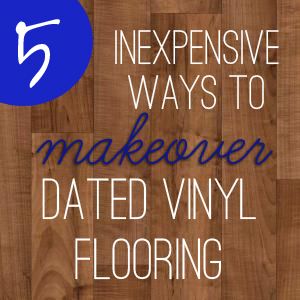 5 inexpensive ways to update dated vinyl flooring Painting Vinyl Floors, Painting Linoleum Floors, Ugly Bathroom, Plywood Floors, Painted Vinyl Floors, Linoleum Floors, Paint Vinyl, Sheet Flooring, Vinyl Sheet Flooring