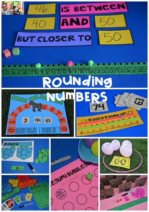 Step into 2nd Grade with Mrs. Lemons: Rounding Numbers and Place Value for THIRD Grade Rounding 3rd Grade, Rounding Lesson, Comparing And Ordering Numbers, Rounding Activities, Math Third Grade, Teacher Tricks, Sped Math, Rounding Numbers, Make Math Fun