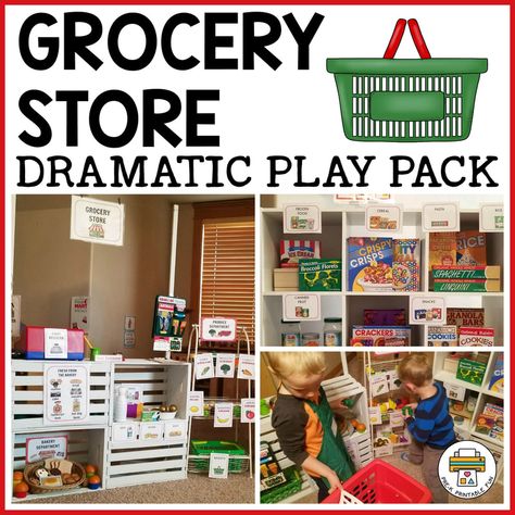 Grocery Store Printables, Dramatic Play Grocery Store, Winter Dramatic Play, Store Dramatic Play, Grocery Store Dramatic Play, Pretend Play Grocery Store, Play Grocery Store, Chaos Control, Dramatic Play Printables