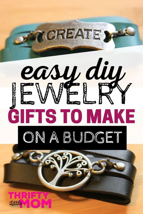 Make these low cost DIY jewelry projects - perfect for gifts! These necklaces and bracelets are easy to make and so cute! #jewelrymaking #jewelrycrafts Christmas Jewelry Diy, Diy Jewelry Making Tutorials, Diy Jewelry To Sell, Diy Jewelry Rings, Gifts To Make, Diy Jewelry Gifts, Diy Jewelry Holder, Jewelry Box Diy, Diy Jewelry Projects