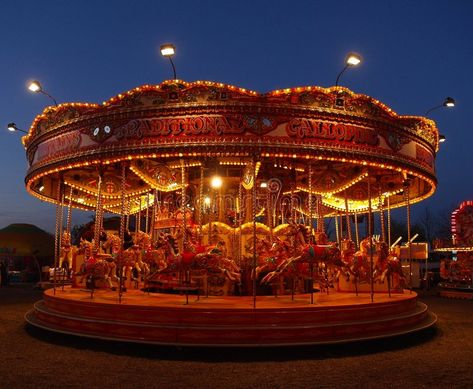 Fairground Carousel at night. A colourful fairground carousel or merry-go-round , #affiliate, #night, #colourful, #Fairground, #Carousel, #fairground #ad Carousel Costume, Clowncore Aesthetic, Merry Go Round Carousel, Fair Rides, Carnival Cruise Line, Fun Fair, Carousel Horses, Carnival Cruise, Merry Go Round