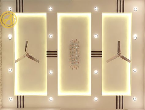 Double Fan Pop Ceiling Design, 2 Fan False Ceiling Design, Double Fan False Ceiling Design, Fall Sealing, False Ceiling For Hall, Plaster Ceiling Design, Pop Design For Hall, Drawing Room Ceiling Design, Simple False Ceiling Design