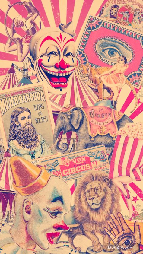 Cute Clowns Wallpaper, Clown Iphone Wallpaper, Art The Clown Background, Clown Astethic Wallpaper, Chaotic Wallpaper Iphone, Clown Homescreen, Clown Background Aesthetic, Circus Wallpaper Aesthetic, Clown Wallpaper Iphone