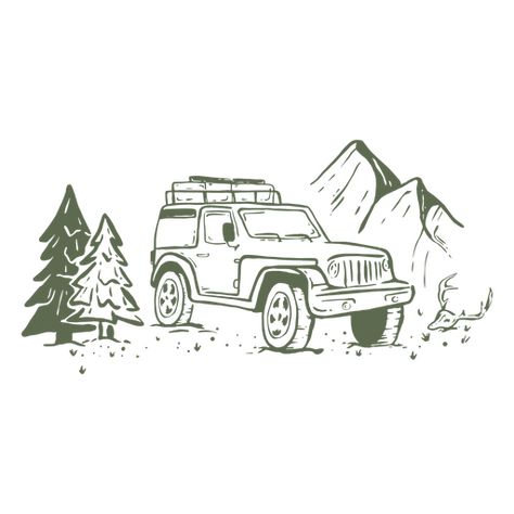 Offroad car mountains PNG Design Jeep Tattoo, Car Png, Adventure Logo, Beetle Car, Offroad Jeep, Mo Design, Car Illustration, Visual Storytelling, Layout Template