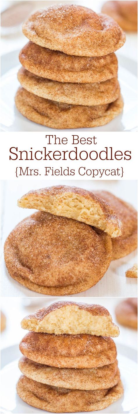 The Best Snickerdoodles - Soft, pillowy puffs that are so irresistible! The closest recipe to Mrs. Fields snickerdoodles that you'll find! Best Snickerdoodles, Today Recipes, Mrs Fields, God Mat, Snickerdoodles, Yummy Sweets, How Sweet Eats, Eat Dessert, Yummy Cookies