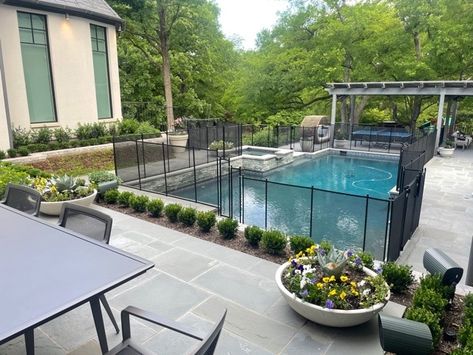 🦺 Swimming pool safety is at the forefront of every homeowner’s mind when installing a pool—especially when children or pets are present. We’ve curated some of the finest in pool protection to fulfill your need for security and indulgent luxury. #swimmingpoolsafety #swimsafety #safetyfence #poolsafety #poolfence #watersafety #childsafety #petsafety #childswimsafety #dogsafety #dogswimming #poolcovers #poolprotection #poolguard #luxurypools #dallaslandscaping #swimmingpool #safetyfirst Pool Protection, Pool Safety Net, Pool Safety Fence, Swimming Pool Safety, Pool Luxury, Swimming Safety, Pool Covers, Pool Shapes, Dog Swimming