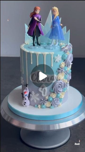 Elsa Birthday Decoration Ideas, Elsa Birthday Cake Frozen, Frozen Cupcakes Birthday, Frozen 2 Cake Ideas, Simple Frozen Birthday Cake, Easy Frozen Theme Cake, Cake Elsa Frozen, Elsa Cake Ideas, Frozen Birthday Cupcakes