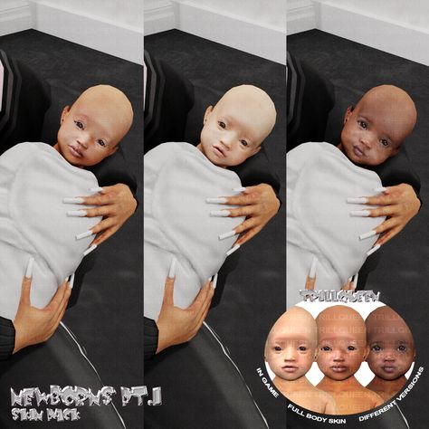 NEWBORNS #1 *TODDLER* FULL BODY SKIN COLLECTION | TRILLQUEEN on Patreon Sims Infant Cc Patreon, Sims 4 Black Presets, Sims4 Infant Skin Cc, Sims 4 Cc Newborn Skin, Infant Skins Sims 4, Ts4 Infant Skin, Sims 4 Newborn Clothes, Ts4 Infant Cc Skin, Sims 4 Cc Newborn Override