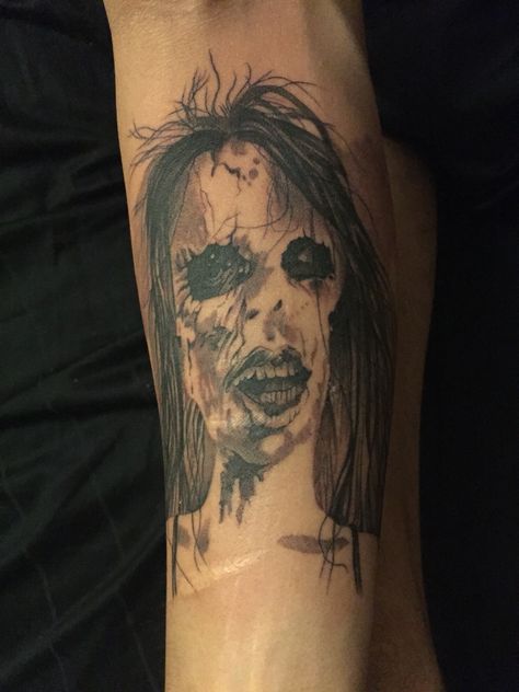 Scary Stories To Tell In The Dark Tattoo, Haunted House Tattoo, Lowrider Tattoo, Horror Tattoos, Story Tattoo, House Tattoo, Dark Tattoos, Tattoos Inspo, Scary Stories To Tell