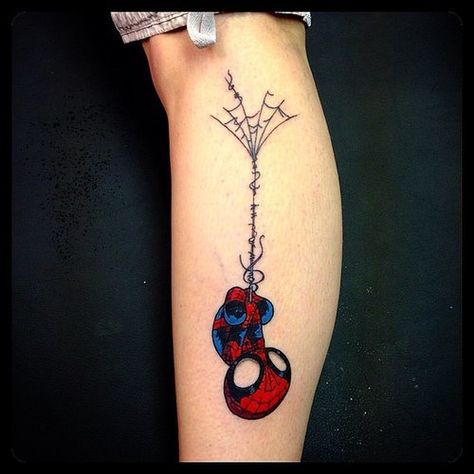 Spider-Man Spiderman Tattoo, Spiderman Web, Man Tattoo, Web Tattoo, Marvel Tattoos, Disney Tattoos, Fake Tattoos, Love Tattoos, Tattoo Styles