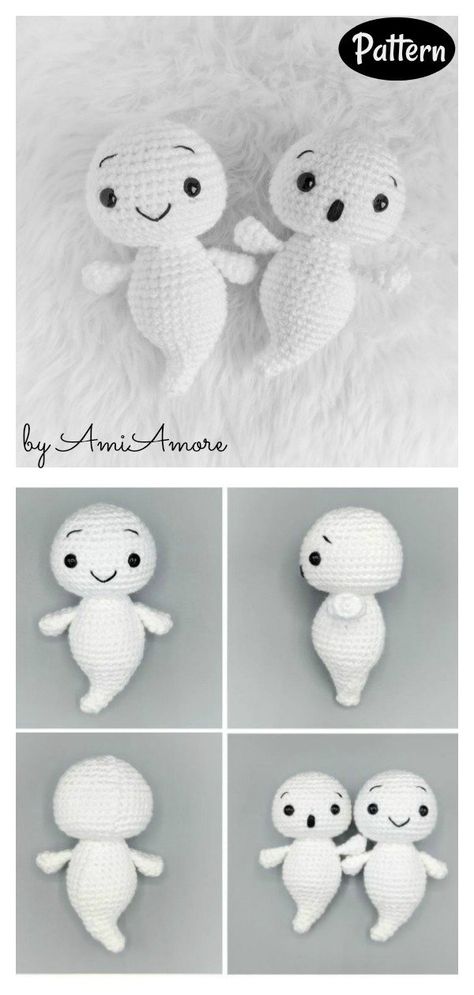 Boo Baby Ghost Mini Amigurumi Crochet Pattern Crocheted Stuffed Animals, Ghost Crochet, Mini Amigurumi, Fall Crochet Patterns, Crochet Halloween, Halloween Crochet Patterns, Crochet Amigurumi Free, Crochet Fall, Holiday Crochet