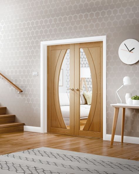 Oak Glazed Internal Doors, Fire Doors Internal, Internal Glazed Doors, Internal Oak Doors, Oak Interior Doors, Internal Glass Doors, Double Doors Interior, Pine Doors, Double Sliding Doors