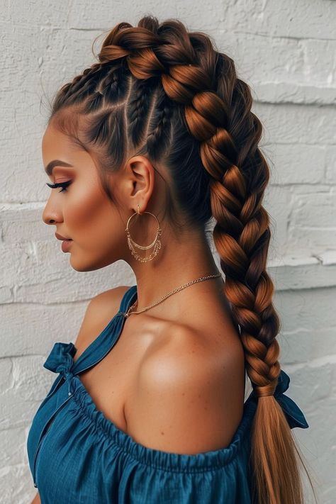 The Handsome Braid Hairstyles for Long Hair for Women Braids Pulled Back, Box Braid Hairstyle, Bora Braids, Braid Hairstyles For Long Hair, Long Hair For Women, Hairstyle For Black Women, Intricate Braids, Casual Braids, Fire Hair