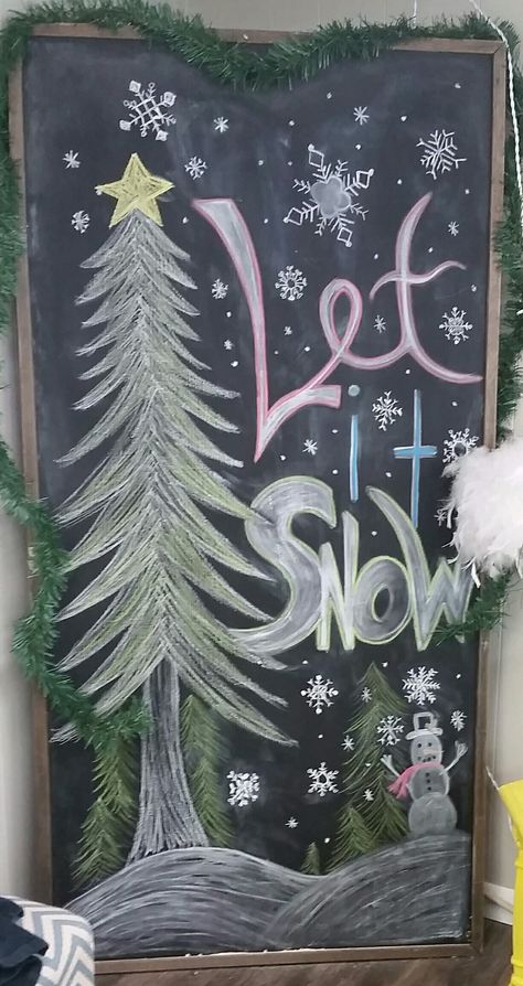 Chalkboard Winter Ideas, Christmas Chalkboard Ideas Easy, Winter Chalkboard Art Ideas, Winter Chalkboard Art, Christmas Chalkboards, Winter Chalkboard Ideas, Chalkboard Art Ideas, Winter Chalkboard, Chalkboard Pictures