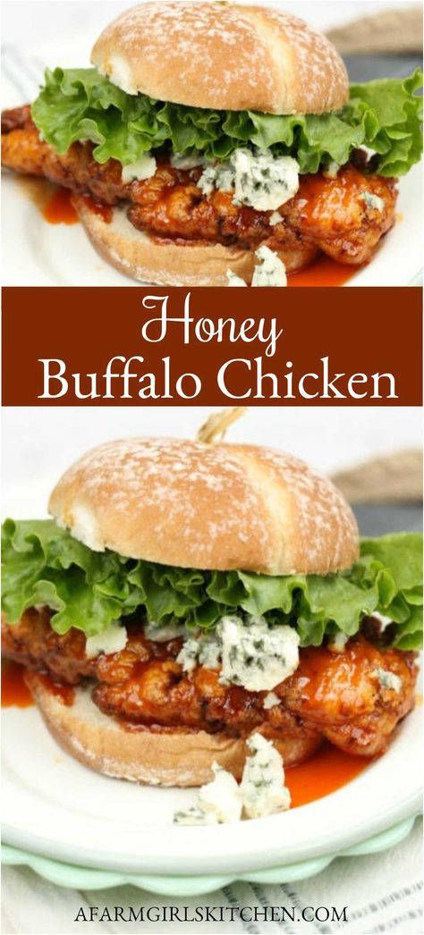 Fried Buffalo Chicken, Honey Buffalo Chicken, Buffalo Hot Sauce, Buffalo Chicken Fries, Buffalo Chicken Sandwich, Buffalo Fries, Crispy Recipes, Chicken Honey, Crispy Chicken Recipes