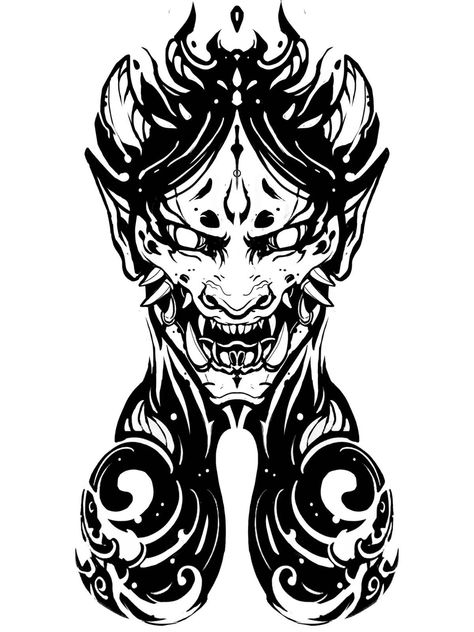 Japanese Demon Tattoo, Backpiece Tattoo, Neotraditional Tattoo, Back Piece Tattoo, Japan Tattoo Design, Full Back Tattoos, Neck Tattoo For Guys, Kawaii Tattoo, Tattoo Instagram