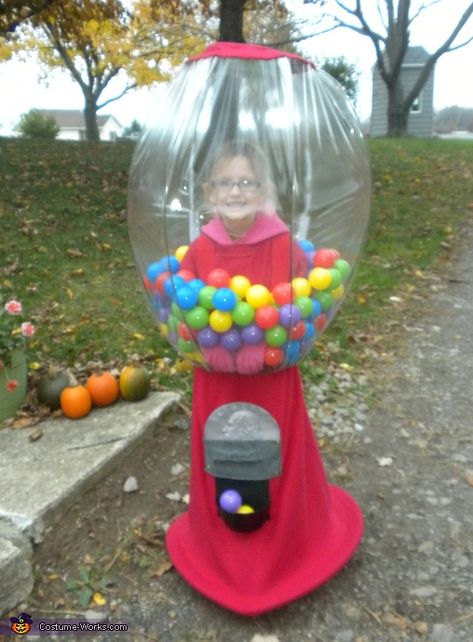 Gumball Machine Costume Coordinating Costumes, Bubble Gum Machine Costume, Gumball Machine Halloween Costume, Gumball Costume, Homemade Bubble Wands, Gumball Machine Costume, Bubble Diy, Diy Gumball Machine, Bubble Birthday Parties