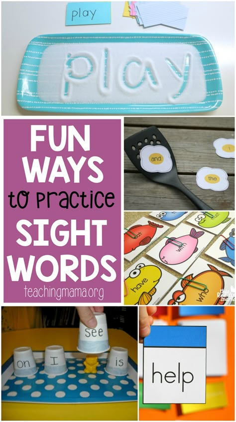 Lots of fun and hands-on ideas to practice sight words. Make learning these important words fun with these great ideas. How To Make Sight Words Fun, Games To Play With Sight Words, Thanksgiving Games For 1st Grade, Fun Ways To Teach Reading, Making Learning Fun, How To Make Learning Fun, Sight Word Kindergarten, High Frequency Words Activities, Reading Preschool