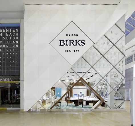 » Maison Birks store by Ædifica Commercial Facade, Store Shelves Design, Retail Facade, Shop Facade, Retail Store Interior Design, Jewelry Store Design, Storefront Design, Colorful Interior Design, Retail Store Interior