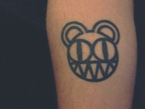 My Amnesiac Radiohead Bear. Radiohead Bear Tattoo, Tuff Tattoos, Radiohead Bear, Radiohead Tattoo, Sharpie Tattoos, Infinity Sign, Bear Tattoo, Inked Babes, Dream Tattoos