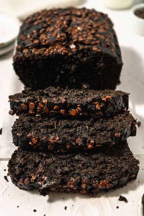 Healthy chocolate zucchini bread is perfect for any chocolate fan. It's rich, moist, & you wouldn't know there was a vegetable in it! Bread Without Sugar, Nutrient Dense Meals, Healthy Chocolate Zucchini Bread, Nutrient Dense Foods, Freezing Zucchini, Chocolate Zucchini Bread, Natural Probiotics, Balanced Breakfast, Zucchini Bread Recipes