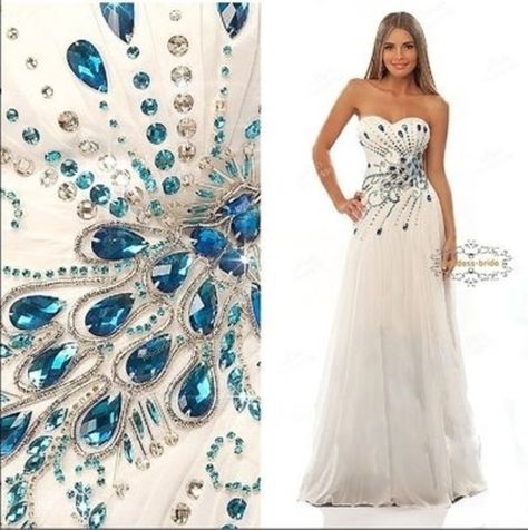 36 #Awesome Peacock Theme Items to Inspire Your Life ... Peacock Theme Dress, Peacock Dresses, Peacock Clothing, Peacock Wedding Dresses, Peacock Party, Peacock Wedding Theme, Peacock Theme, Peacock Dress, Peacock Wedding