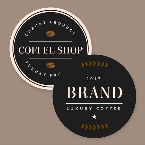 Elegant Ornamental Coffee Shop Circle Sticker Brand Stickers, Sticker Template, Brand Kit, Used Tools, Business Branding, Free Graphic Design, Design Your Own, Coffee Cup, Shirt Design