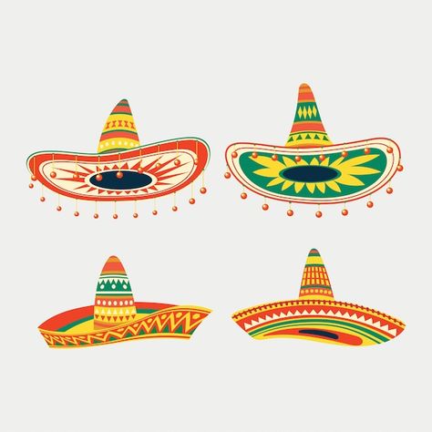 Sombrero Hat Drawing, Sombrero Drawing, Frida Illustration, Snape Tattoo, Mexican Flag Drawing, Mariachi Hat, Mexican Sombrero Hat, Hat Illustration, Mexican Sombrero